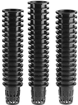 Beautyflier 50 Stück Schwarze Kunststoff-Pflanztöpfe mit Schlitzen für Hydrokultur/Aquaponik/Orchideen (50 mm)