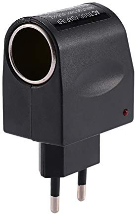 KFZ Netzadapter Leistungswandler AC auf DC KFZ Netzteil 220V auf 12V Zigarettenanzünder Autostecker Adapter Steckdose auf Netz, 500 mA, Schwarz