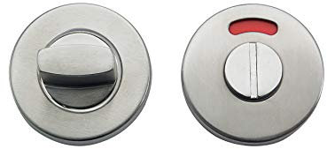 Bricard 667027 Paire de rosaces INOX Porte de Toilettes, condamnation avec Voyant