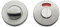 Bricard 667027 Paire de rosaces INOX Porte de Toilettes, condamnation avec Voyant