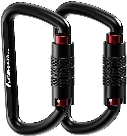 3inch Locking Carabiner Clips, Black