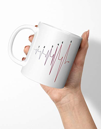 BLAK TEE Car Addict Heart Beat Per Gear Porcelain Coffee and Tea Mug 330 ml