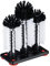 Relaxdays 4X Set di Spazzole Lavabicchieri, per 6 Bicchieri, con Ventose, Gastronomia, HLP 22x18,5x9,5, Bianco/Nero