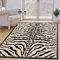 Carpeto Rugs Teppich Zebra Tierfell Optik Tiere Motiv Animal Print Zebra Muster - Bettvorleger Teppich für Wohnzimmer Schlafzimmer Esszimmer Schwarz-Weiß 80 x 150 cm