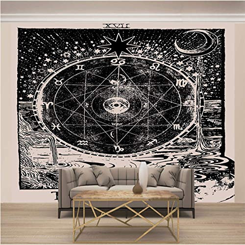 Psifound® Fototapete 3D Effekt 200X150Cm Retro Nostalgie Muster Kreativität Vlies Tapeten Wandtapete Moderne Wand Dekoration Design Wohnzimmer Schlafzimmer Büro Wand Hintergrund Kunst Dekoration
