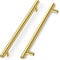Drenky Lot de 2 Poignee Meuble Dorée,Poignee de Meuble Cuisine Poignée de Tiroir Entraxe 192mm Poignée Placard Cuisine Poignée de Porte Dorée en Acier Inoxydable Poignée Dorée