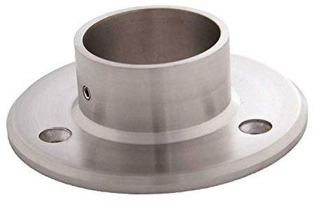 Edelstahl Wandanschluss Halter Handlauf Wandflansch Steckfitting Geländer Adapter für Rohr (Edelstahl V2A, 33,7 mm)