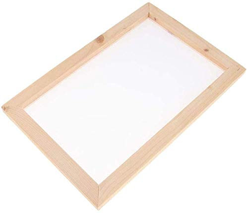 ANCLLO Metodo di Fabbricazione della Carta Antica Fabbricazione di Carta in Legno Fabbricazione di Fabbricazione della Carta Stampo Cornice Schermo per Fai da Te Artigianato Forniture 19x25 cm