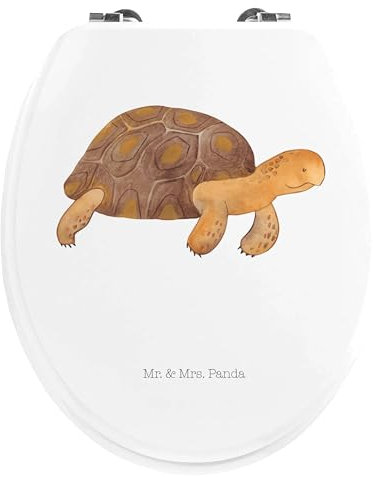 Mr. & Mrs. Panda Motiv WC Sitz Schildkröte Marschieren - Geschenk, Toilettendeckel, Klodeckel, Klobrille, Schildkröten, Toilette, Urlaub,