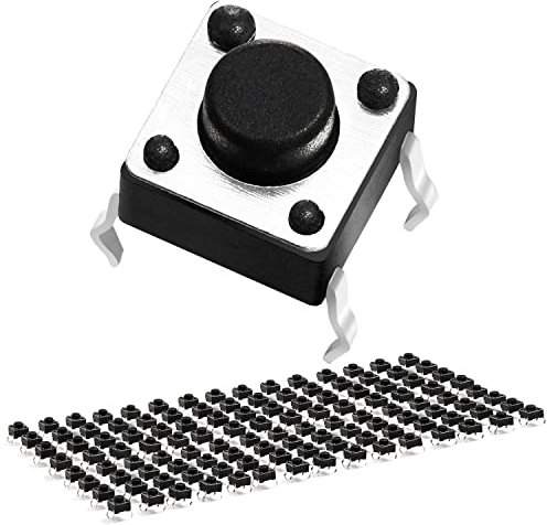 Chanzon Taktilen Druckschalter Micro Tactile Switch 6 x 6 x 5 mm 4 pins 150 Stück Mikro Schalter Tactile Drucktaster Für Steckbrett Elektronische Schaltung Arduino Leiterplatte Dip-Touch-Schalter