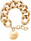 ICE Jewellery - Chain Bracelet - Gold - Kettenarmband mit XL-Maschen für Frauen, geschlossen mit einer goldenen Medaille (021191)