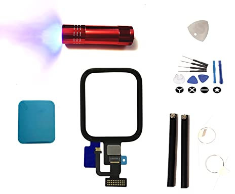 Screen Repair Kit Compatible for Apple Watch Series 6 - Front Outer Glass Lens Touch Digitizer Replacement (44mm with Digitizer)
