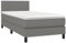 vidaXL Boxspringbett mit Matratze Bett Einzelbett Polsterbett Bettgestell Lattenrost Bettrahmen Schlafzimmerbett Hotelbett Dunkelgrau 90x200cm Stoff
