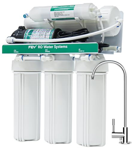 Umkehrosmoseanlage, 600 GPD RO Wasserfiltersystem unter der Spüle, 5-stufiges 600GPD Umkehrosmose-System mit Pumpe, ultra sicheres RO Dring Wasserfiltersystem, schnellerer Wasserfluss