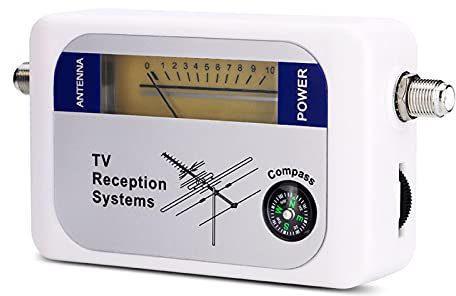 Digital TV Signal Finder, Mini TV Aerial Signal Strength Meter Portable Simple Digital Aerial Terrestrial Finder with Pointer Display Measuring Device, for Optimal Positioning of S