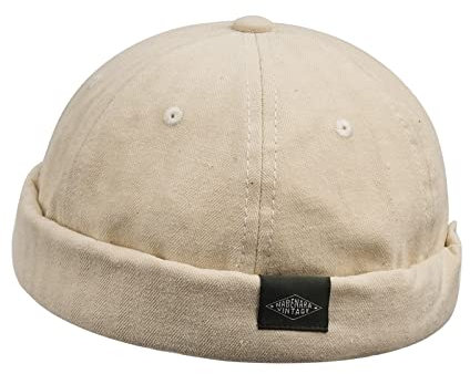 Clakllie Rolled Cuffed Brimless cap Berretto Uomo Senza Visiera Sailor Unisex Cotone Dockercap Harbour Hat Beanie Caps Retro Leon Hat