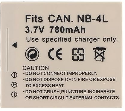NB-4L Kamera Akku, 780 MAh 3,7V Ersatz Kamera Lithium Ionen Akku für IXUS 115 117 120 130 220 225 230 255 50 60 70 80 65 75ixy100 115 110HS