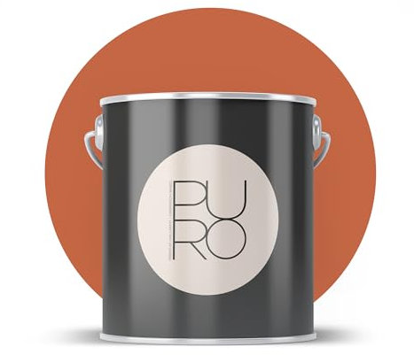 Livingwalls PURO Premium Wandfarbe c9006 - Malerfarbe mit sehr hoher Deckkraft - matte hochwertige Innenfarbe in Rot, Orange - 5l