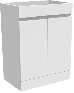 Aica Sanitär Waschbeckenunterschrank 50cm Standschrank Unterschrank Badschrank Waschtischunterschrank Weiß