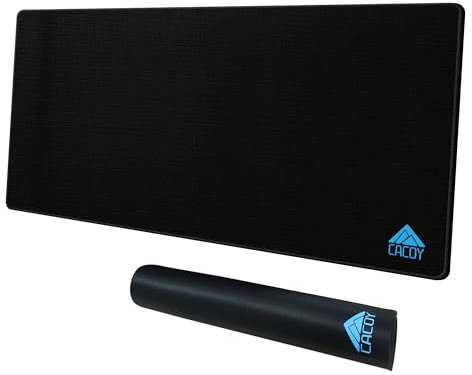Cacoy 1000x400 mm Grand Tapis de Souris de Jeu, Antidérapant Gaming Tapis de Clavier et Souris, Computer Tapis de Bureau pour Le Bureau et la Maison (Noir)
