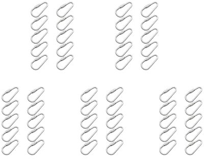 Saiyana Forniture per animali domestici, 10 ganci per giocattoli per uccelli, in acciaio inox, connettori antiruggine per appendere altalena nido mangiatoia per frutta