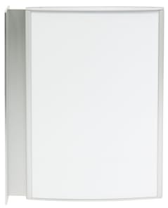 Fahnenschild DIN A5 Hoch Silber – Juno Premium Informationsschild aus Aluminium & Acrylglas für Büro, Praxis & moderne Innenbeschilderung
