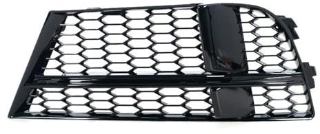 griglia fendinebbia a nido d'ape Per Au&di A3 8V S-LINE Berlina Sportiva Convertibile 2017-2019 Stile A Nido D'ape Auto Paraurti Anteriore Fendinebbia Telaio di Copertura lunetta Griglia(Color:Left)