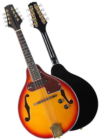 Kit Mandolin instrument Electric Mandolin Set 8 Strings A Style Electric Mandolin With Case Strings For Beginners Practice Instruments Guitar(Mandolin)