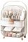 Make Up Organiser with Carry Handle Drawers and Lid Cosmetic Beauty Storage Box Multifunction Portable Jewellery Wash Stand Display for Dressing Table Brush Skincare Hair Accessory Worktop