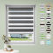 Sanfree Doppelrollo klemmfix ohne Bohren Duo Rollos für Fenster ohne Bohren Anthrazit B100 x H150cm-Stoffbreite 96cm Fenster Rollo Klemmrollos für Fenster und Tür Sonnenschutz & Sichtschutz