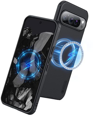 Nillkin Frosted Shield Pro für Google Pixel 9 Pro XL Hülle Kompatibel mit Magsafe Ultradünne Handyhülle Magnetisch Schutzhülle für Google Pixel 9 Pro XL 6,8 Zoll 2024 Case - Schwarz