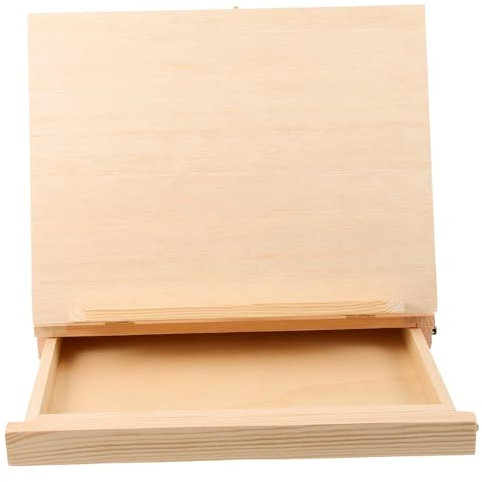 SEWOART Künstlerholzplatte Mit Schublade Zeichenplatte Aus Holz Tragbares Skizzierbrett Für Schüler Und Künstler Zum Zeichnen Und Malen