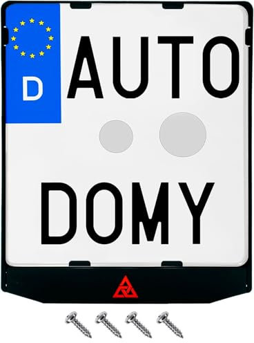 Autodomy | Kennzeichenhalter Motorrad ist Universell | Kennzeichenhalter Motorrad 180 x 200 | Homologiert + 4 Schrauben | Kennzeichenhalter für Motorrad | Gültig für Alle Motorräder