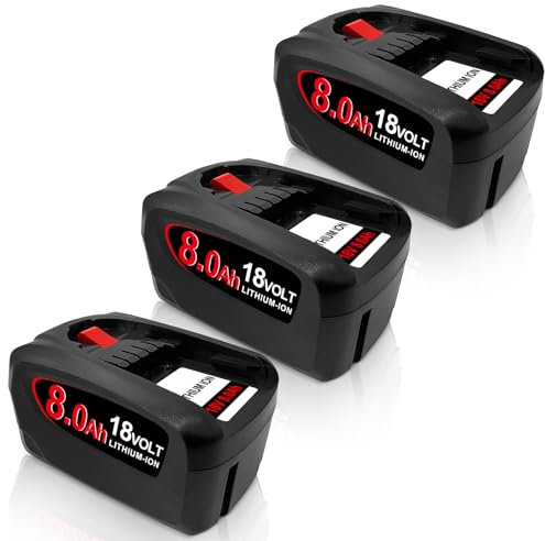 2pack 18V 8000mAh Ersatzakku für Bosch Haus und Garten Werkzeuge, 8.0Ah Akku für Bosch Akku 18V PBA PSB PSR, Kompatibel mit Geräten