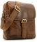 JOREY Elegante Leder Umhängetasche für Herren, Kompakte und Funktionale Tasche für den Alltag und Büro (Camel)