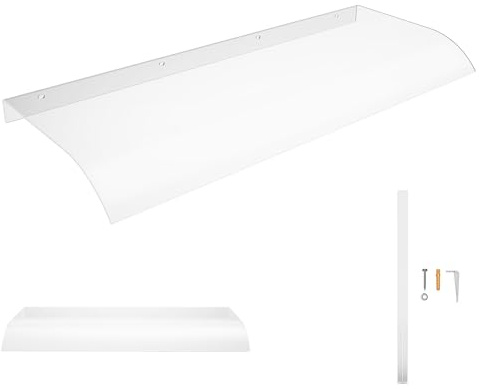 Froadp Vordach für Haustür Überdachung 50 x 120 cm Türdach aus Transparentem PET 3,5 mm Dick Terrassendach Regenschutz & UV-Schutz Haustürvordach für Tür Fenster Balkon Garage Terrasse