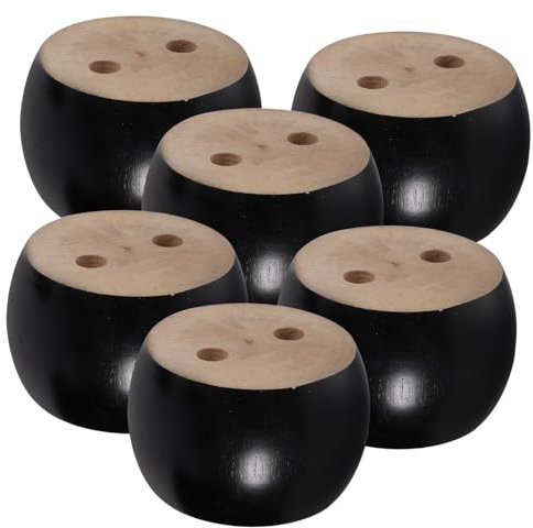 DIYEAH 6 Stück Sofabeine Aus Massivholz Nussbaum Quadratische Möbelfußpolster Modern Hohe Couchbeine Schlank Couch Füße Ersatz Rollen Für Möbelbeine Hartholz Sofa Bein Sofas Schwarz