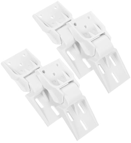 Lurrose 4pcs Plastic Freezer Door Hinge Kit for Chest Freezer Quick Installation Replacement Cooler Hinge for Home Commercial Applications White