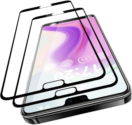 VideoSecu für Panzerglas für Huawei P20 Schutzfolie 2 Stück 9H Härte, Blasenfreie Installation, Glasklar HD, Randabdeckung, Öl- & Anti-Fingerabdruck, Hohe Touchgenauigkeit