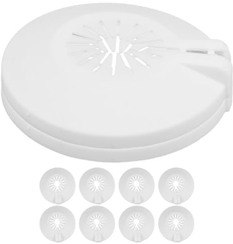 ULTECHNOVO 10pcs Plastic Fire Sprinkler Head Wall Flange Covers, Universal 15mm 20mm Pipe Cover Plates for Decorative Ceiling Protection and Fire Sprinkler Head Concealment