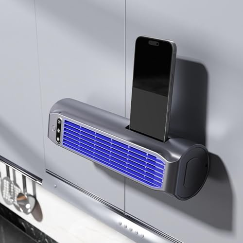 Wunuii 2026 New CoolingAce Portable Air Conditioner - Cooling Fan With 3 Speeds & Phone Holder, 12 Inch Fan USB Rechargeable Personal Air Cooler For Home Office Desk Quiet AC Unit Wall Mountable