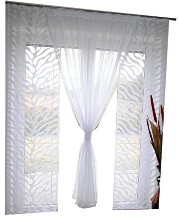 Balkongardine NEU Top Design Set Schöne Gardine HG-Amelia Modern (Muster 1)