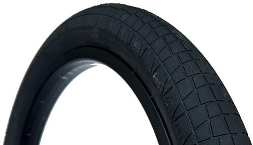 Eastern Throttle Serie 20 x 2,4, 2,3, 2,2 Zoll Reifen (Schwarz & Gelb & Weiß) für BMX, Kinderfahrräder & Klappräder entworfen. (Schwarz ohne Logo, 20 x 2.4)