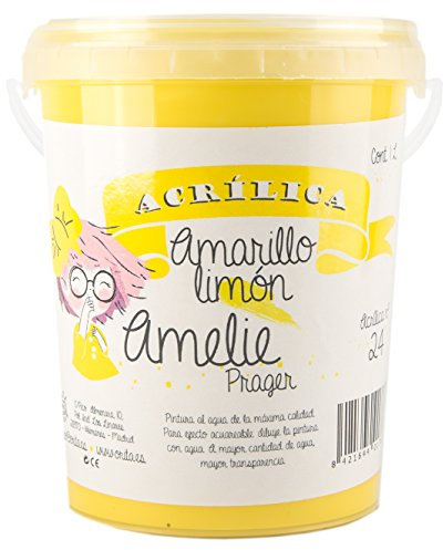 Amelie Prager 1L/24 Pintura Acrílica, Amarillo Limón, 1000 ml