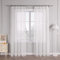HongYa 1er-Pack Uni Gardine Transparenter Voile Schal Vorhang mit Kräuselband H/B 245/145 cm Creme