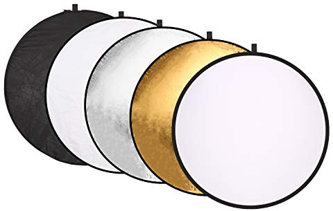 5 in 1 80cm Collapsible Photography Lighting Reflector Diffuser Kit with Carrying Bag for Photo Shooting Portrait Studio, 30in Multi Disc Reflector