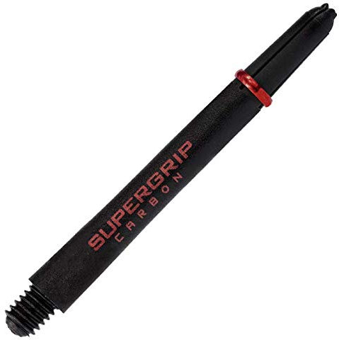 Harrows Supergrip Carbon Shafts - Verschiedene Ausführungen, 1 Set = 3 Stück (Rot, Medium - MED)