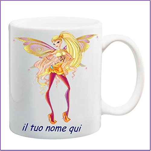 My Cust MUG TAZZA,FATA STELLA,PERSONALIZZATA CON NOME FRASE O FOTO - IDEA REGALO ADATTA A WINX