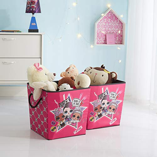 L.O.L. Surprise! Square Storage Bin with Handles, Set of 2, Pink