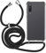 MyGadget Coque Cordon pour Xiaomi Mi 9 - Cover Bumper Silicone Transparent avec Collier - Case Tour de Cou - Protection Anti Choc - Lanière Noir
